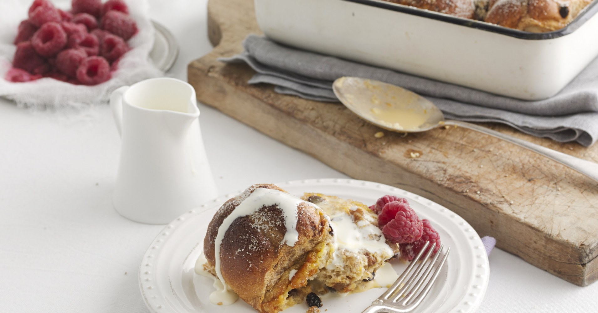 Hot Cross Bun Bread & Butter Pudding Recipe | myfoodbook | Bakers Delight recipes